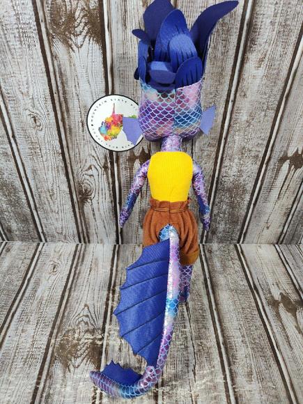 Walt Disney Pixar Movie Luca Alberto Sea Dragon Stuffed Plush Doll 17" Rare - Picture 5 of 7
